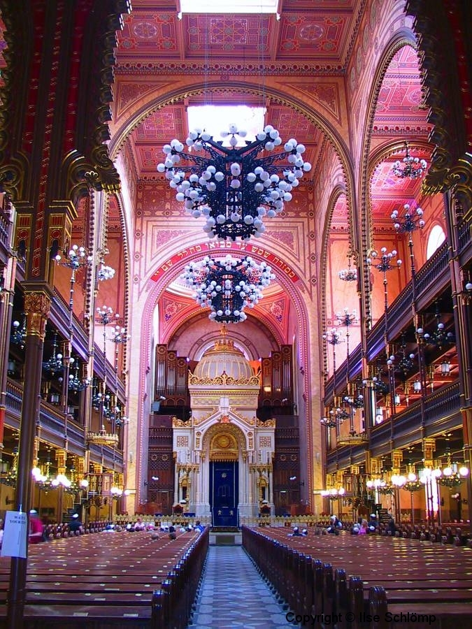 Ungarn, Budapest, Große Synagoge, Innenansicht, Langhaus