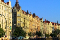 Tschechische Republik, Prag, Jugendstilhäuser an der Moldau