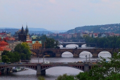 Tschechische Republik, Prag, Moldau mit Karlsbrücke