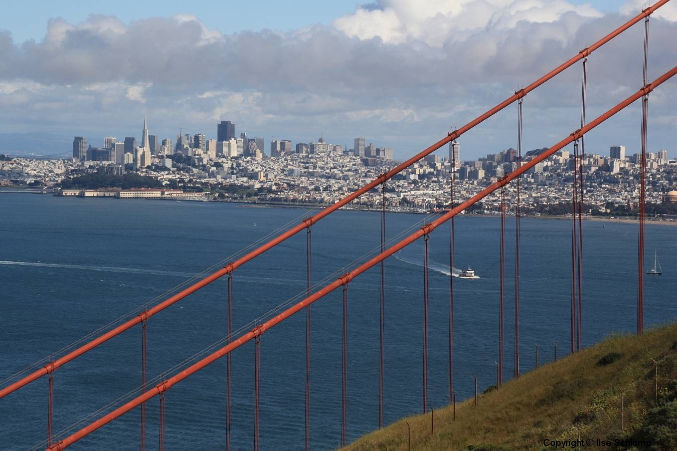 San Francisco, Blick von der Golden Gate Bridge auf San Francisco