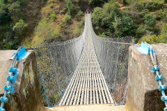 Nepal, Hängebrücke, Umgebung von Balthali