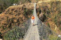 Nepal, Hängebrücke, Umgebung von Balthali