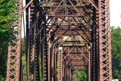 USA, Georgia, Augusta, Eisenbahnbrücke