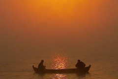 Myanmar, Sonnenuntergang auf dem Irrawaddy