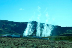 Island, Fahrt nach Landmannalaugar, Energiegewinnung