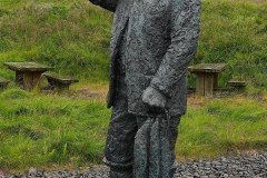 Island, Saudarkrokur, Statue des Fährmanns Jon Osmann