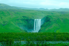 Island, Wasserfall Skogafoss