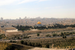 Israel, Jerusalem, Blick vom Ölberg auf den Felsendom
