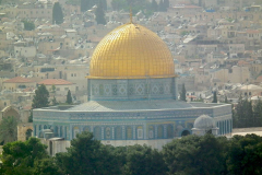 Israel, Jerusalem, Blick vom Ölberg auf den Felsendom