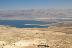 Israel, Blick von Masada auf das Tote Meer