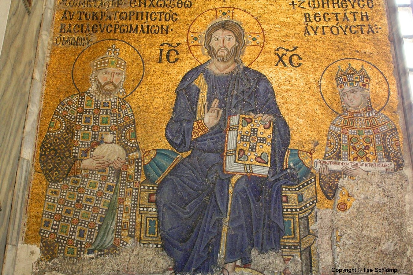 Istanbul, Hagia Sophia, Mosaik, Christus als Pantokrator mit dem Buch des Lebens