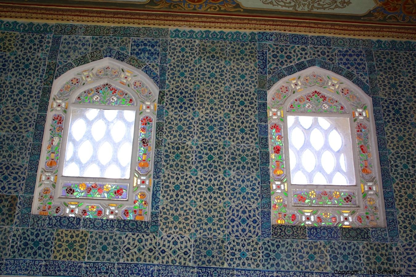 Istanbul, Topkapi-Palast, Buntglasfenster