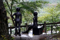 Japan, Hotaka, Daio Wasabi Farm, Skulptur