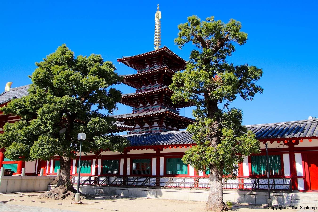 Japan, Osaka, Shitenno-ji Tempel, Fünfstöckige Pagode