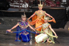 Java, Padasuka, Bambus Musik-Orchester, Tanzaufführung