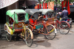 Java, Malang, Fahrrad Rikschas