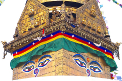 Nepal, Kathmandu, Stupa von Swayambhunath, Die sehenden Augen Buddhas