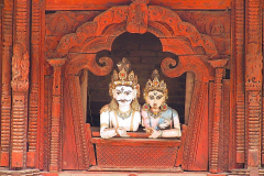 Nepal, Kathmandu, Durbar Square, Shiva und Parvati im Nava Durga-Tempel