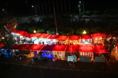 Laos, Vientiane, Blick auf den Nachtmarkt