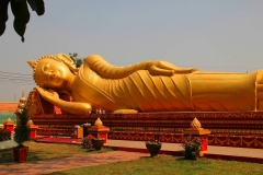Laos, Vientiane, Wat That Luang, Liegender Buddha