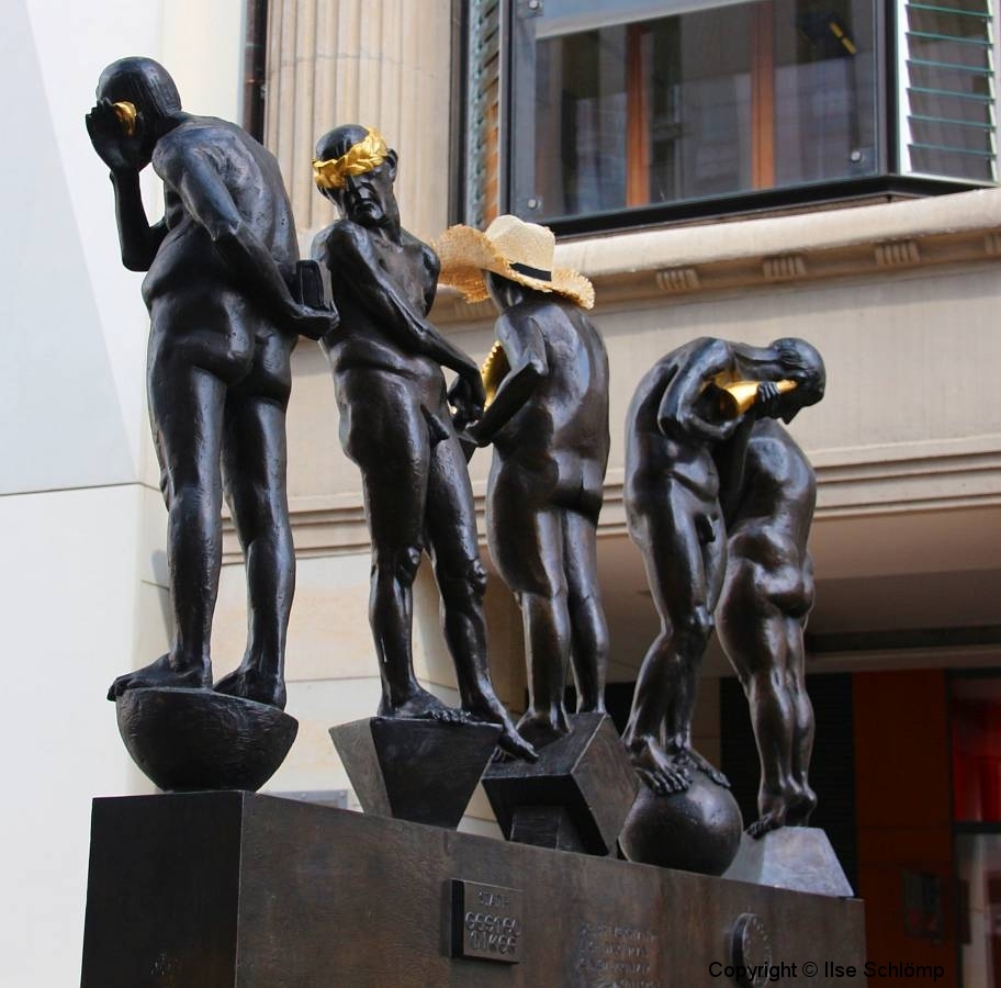 Leipzig, Skulptur Unzeitgemäße Zeitgenossen
