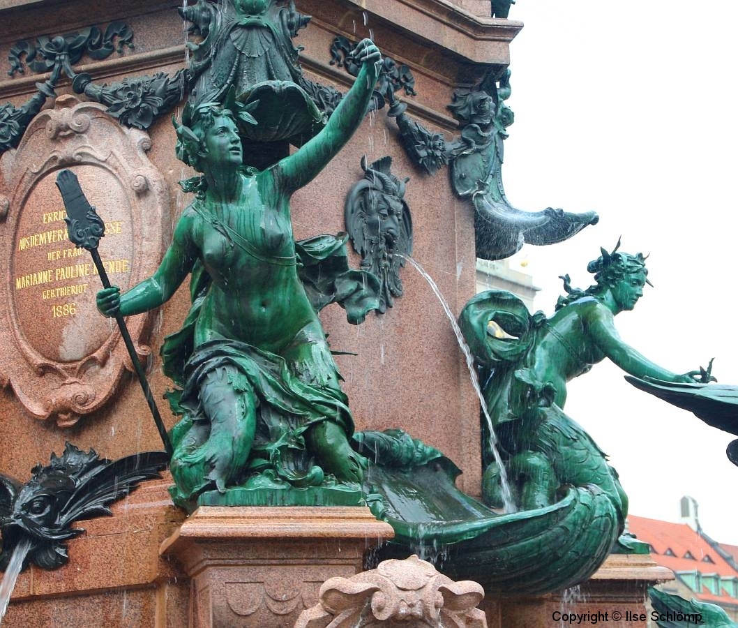 Leipzig, Mendebrunnen, Allegorie auf das Wasser