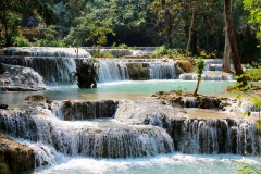 Laos, Luang Prabang, Kuang Si Wasserfall