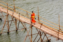 Laos, Luang Prabang, Bambusbrücke