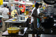 Malaysia, Kuala Lumpur,  Jalan Alor Food Street, Hektik in der Küche