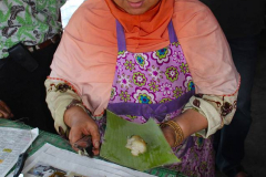 Malaysia, Kuantan, Zubereitung von Lemang