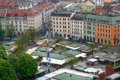 München, Blick vom Alten Peter auf den Viktualienmarkt