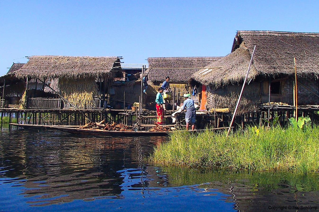 Myanmar, Dorf am Inle-See