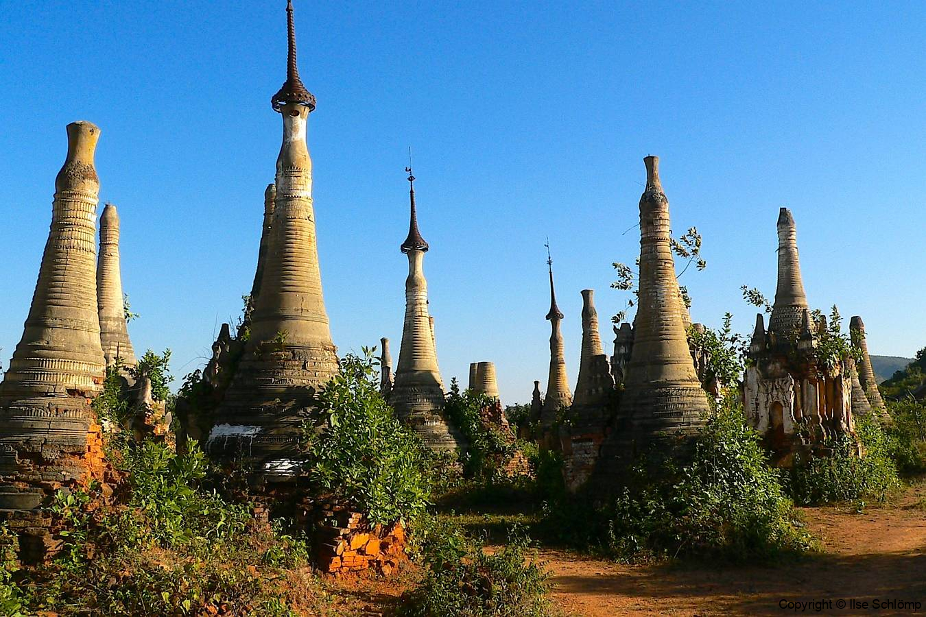 Myanmar, Indein-Dorf, Shwe Indein Pagodenkomplex