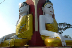 Myanmar, Bago, Kyaik Pun Pagode, Die vier Buddha Statuen
