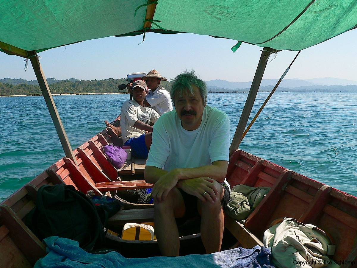 Myanmar, Ngapali Beach, Wir fahren mit dem Boot hinaus