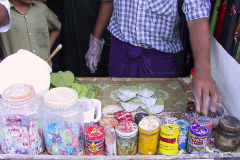 Myanmar, Region Yangon, Markt, Betelnuss-Verkaufsstand