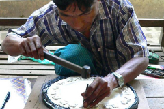 Myanmar, Sagaing Hügel, Silberarbeiten