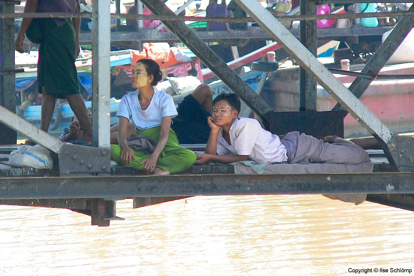 Myanmar, Yangon, Hafen