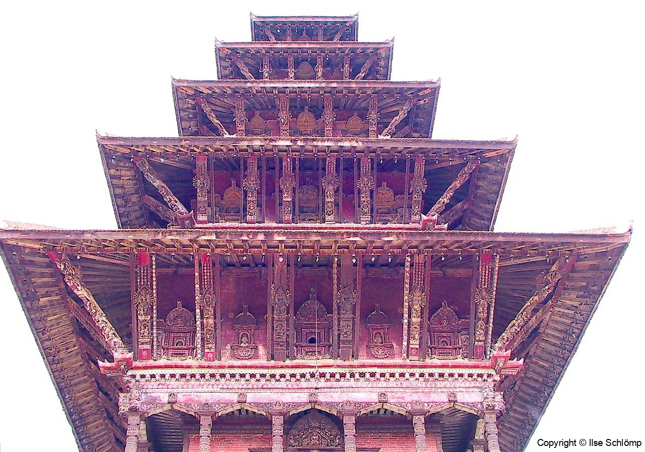 Nepal, Bhaktapur, Taumadhi Square, Nyatapola Tempel