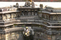 Nepal, Bhaktapur, Königspalast, Brunnen Nag Pokhari