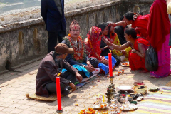 Nepal, Chobhar, Hochzeitsvorbereitung