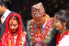 Nepal, Chobhar, Newar-Brautpaar