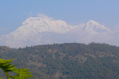 Nepal, Pokhara, Blick auf das Annapurna Massiv