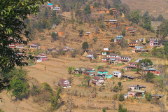 Nepal, Unterwegs nach Tansen, Terrassenfelder