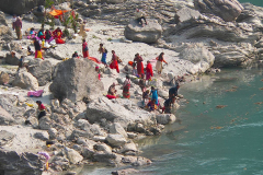 Nepal, Unterwegs nach Tansen, Am Kali Gandaki Fluss