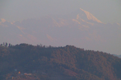 Nepal, Ausblick vom Balthali Village Resort, Klare Sicht bis zum Himalaya