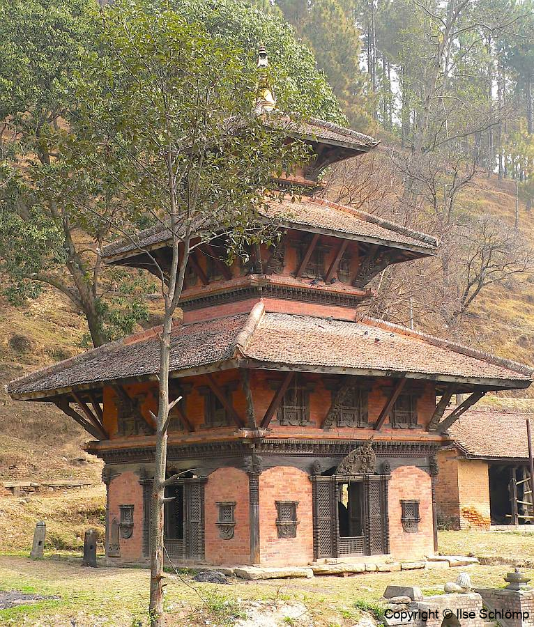 Nepal, Trekking Panauti,, Brahmayani Tempel