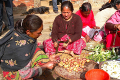 Nepal, Trekking Dhulikhel, Hochzeitsvorbereitung