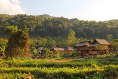 Laos, Oudomxay, Nam Kat Yola-Regenwald, Khmu Village