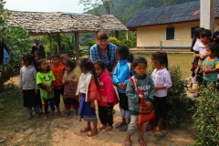 Laos, Oudomxay, Schüler